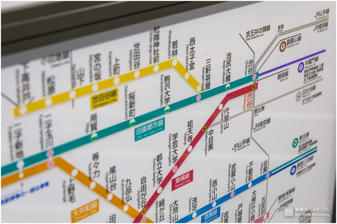 東横線が渋谷駅止まりの路線図